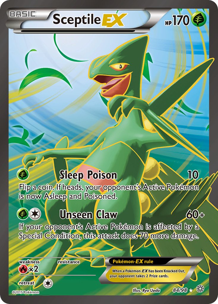 Sceptile EX - Ancient Origins Pokemon Trading Card Graded 6