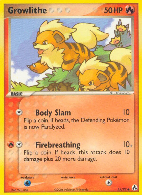Growlithe – 55/92 Legend Maker Pokemon Trading Card