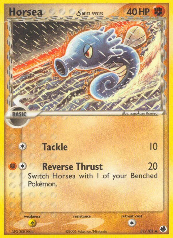 Horsea – 31/101 Dragon Frontiers Pokemon Trading Card
