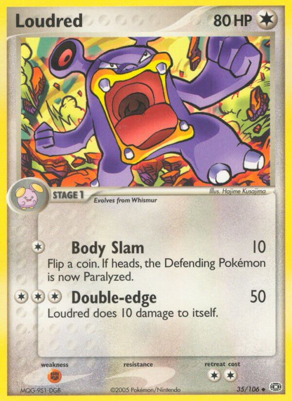 Loudred – 35/106 Emerald Pokemon Trading Card