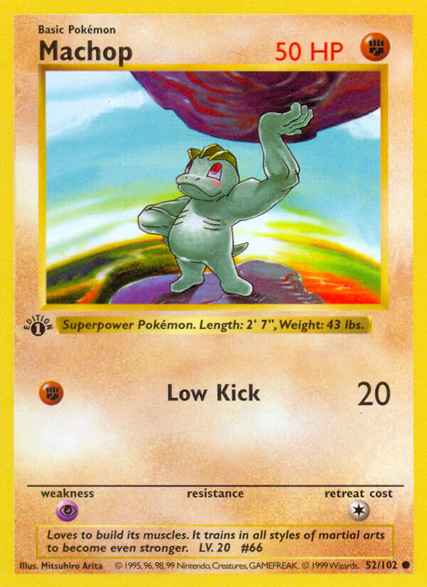 Machop – 52/102 Base Set Unlimited Pokemon Trading Card