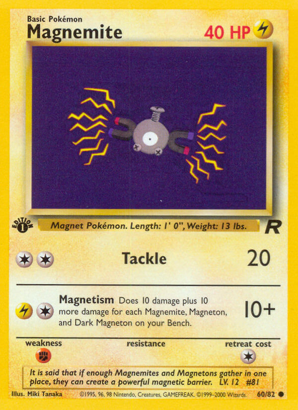 Magnemite – 60/82 Team Rocket Pokemon Trading Card