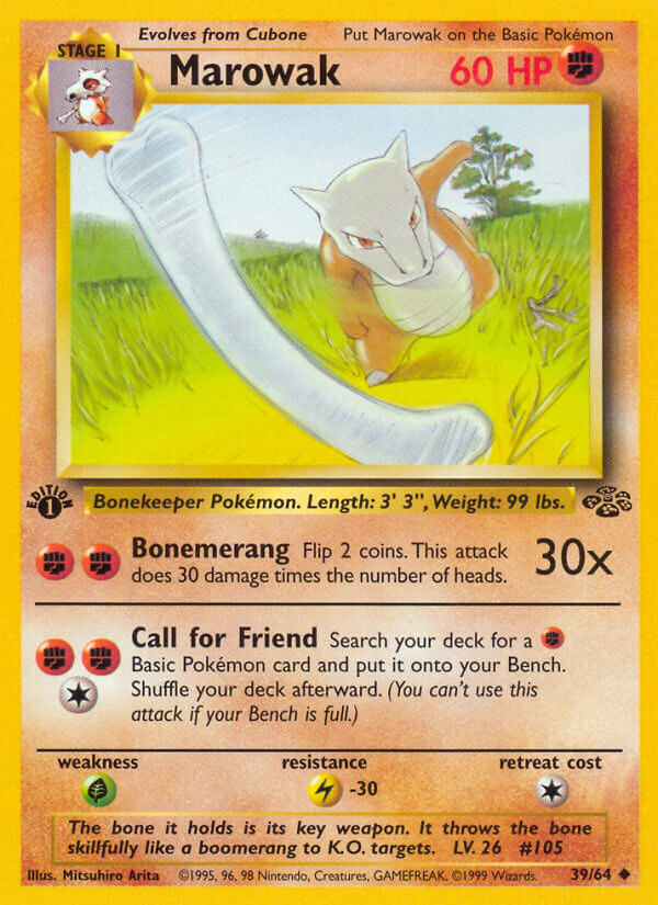 Marowak – 39/64 Jungle Pokemon Trading Card