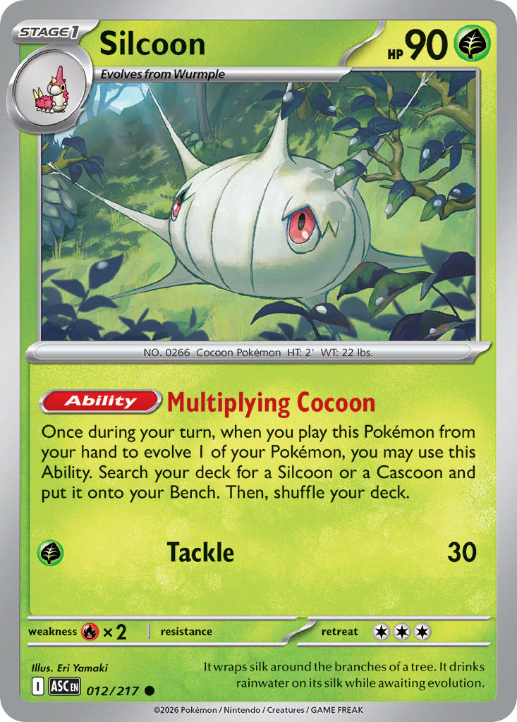 Silcoon – 012/217 Ascended Heroes Pokemon Trading Card
