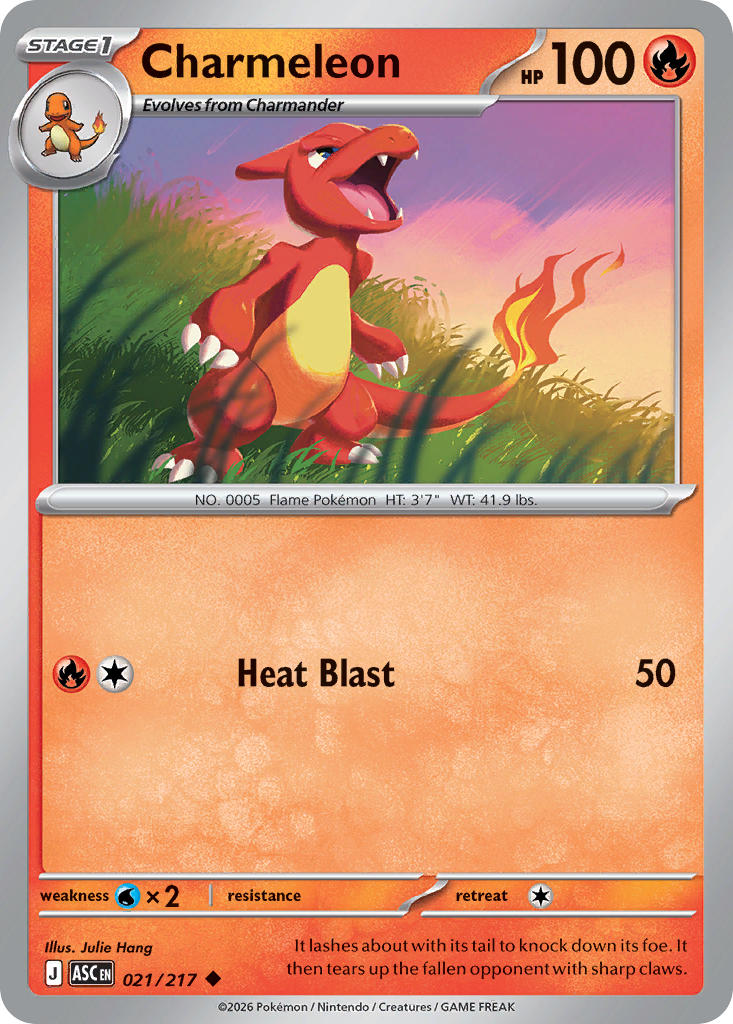 Charmeleon – 021/217 Ascended Heroes Pokemon Trading Card