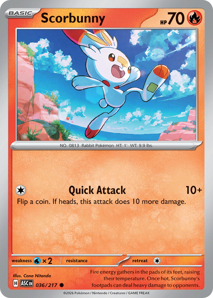 Scorbunny - Ascended Heroes Pokemon Trading Card