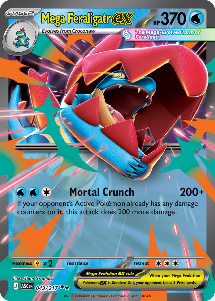 Mega Feraligatr ex - Ascended Heroes Pokemon Trading Card