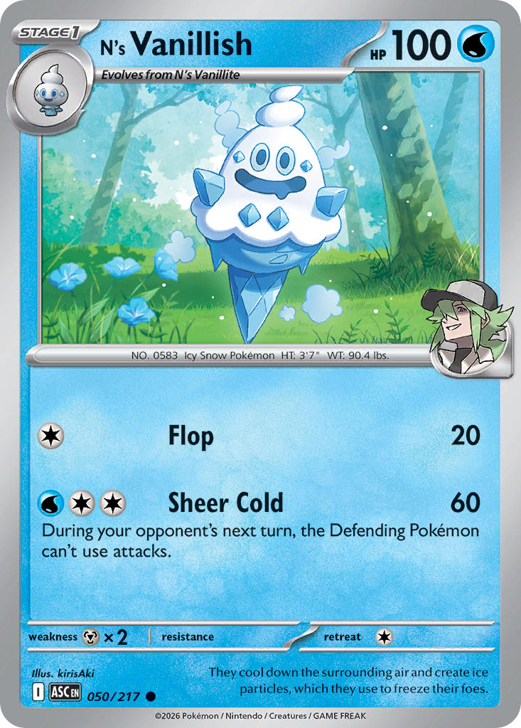 N’s Vanillish - Ascended Heroes Pokemon Trading Card