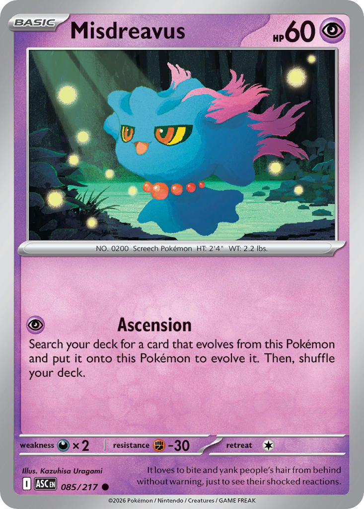 Misdreavus - Ascended Heroes Pokemon Trading Card