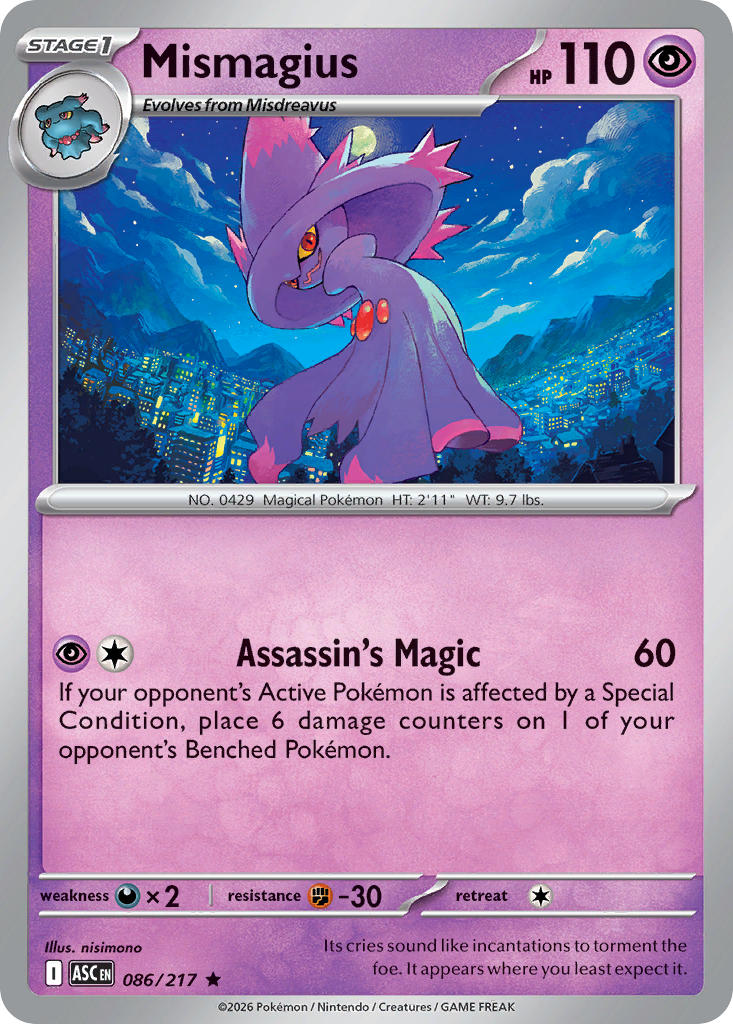 Mismagius - Ascended Heroes Pokemon Trading Card