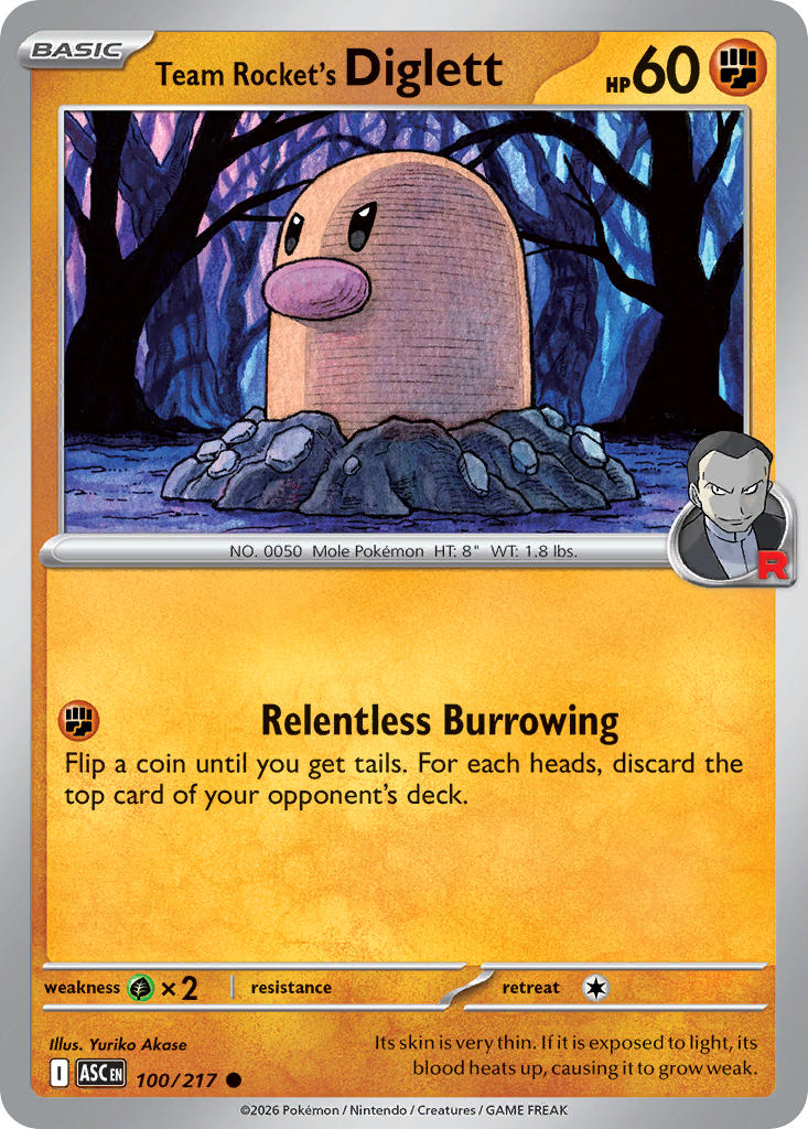 Team Rocket’s Diglett - Ascended Heroes Pokemon Trading Card