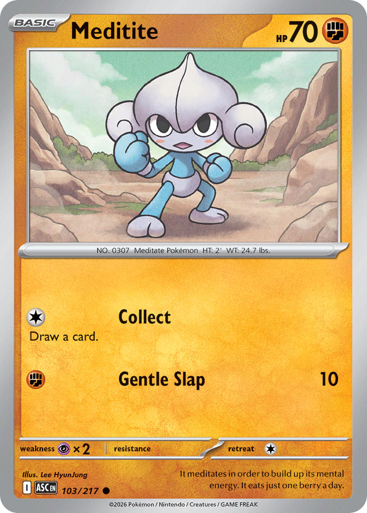 Meditite Reverse Holo - Ascended Heroes Pokemon Trading Card