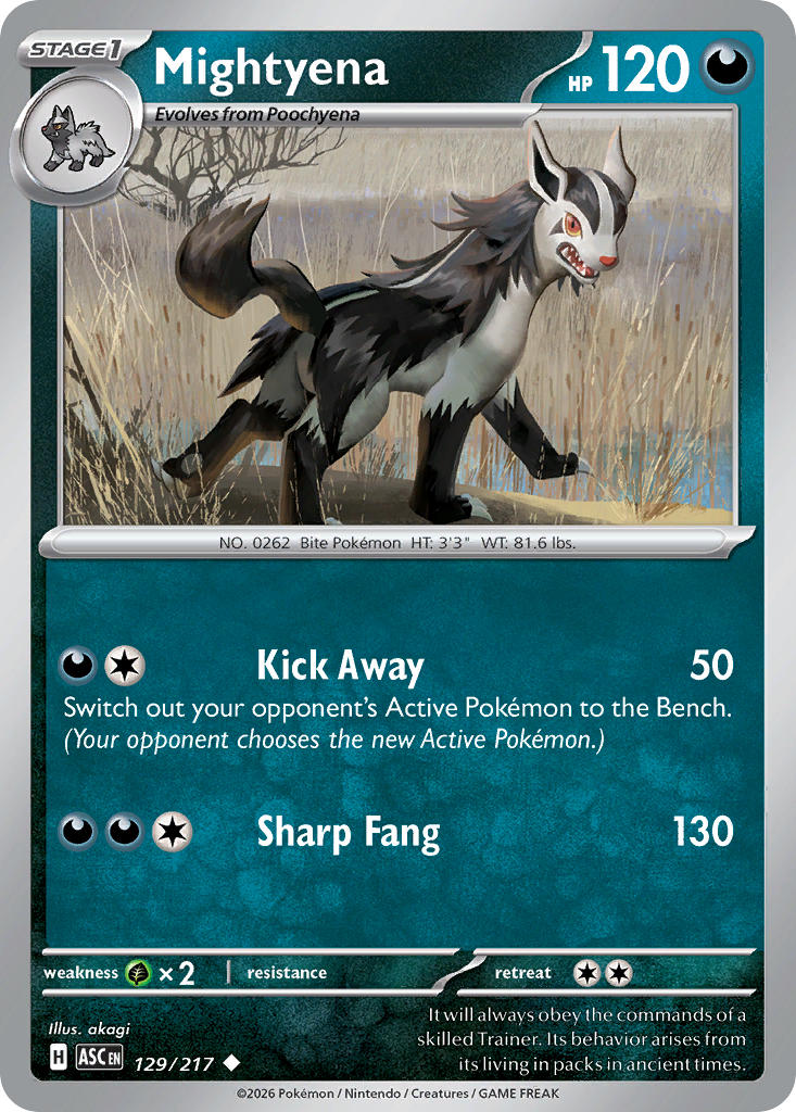 Mightyena - Ascended Heroes Pokemon Trading Card