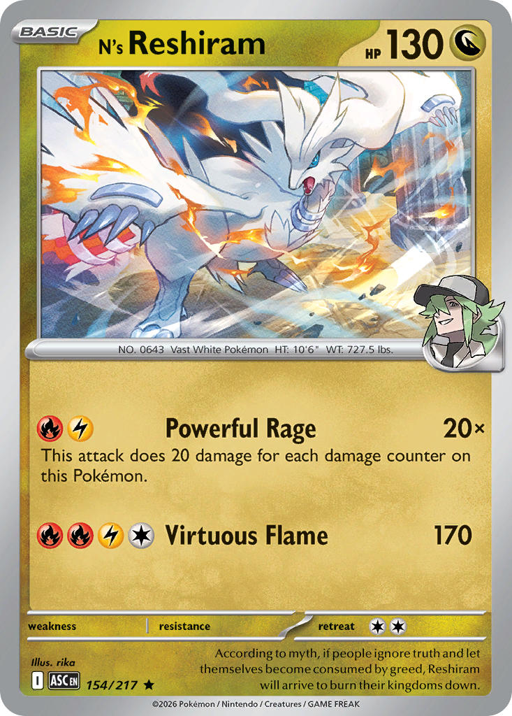 N’s Reshiram - Ascended Heroes Pokemon Trading Card