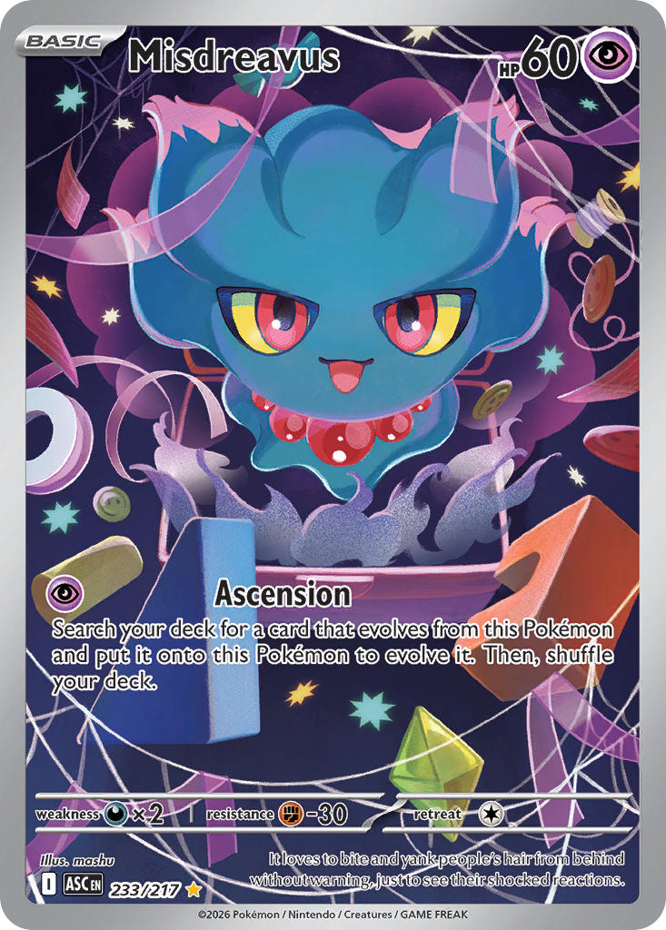 Misdreavus - Ascended Heroes Pokemon Trading Card