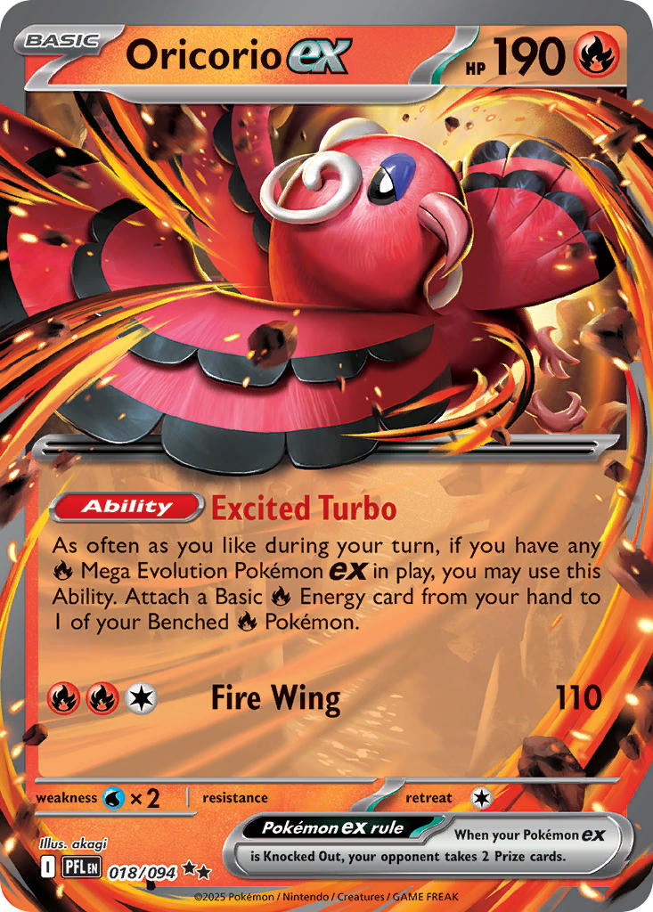 Oricorio ex - Phantasmal Flames Pokemon Trading Card