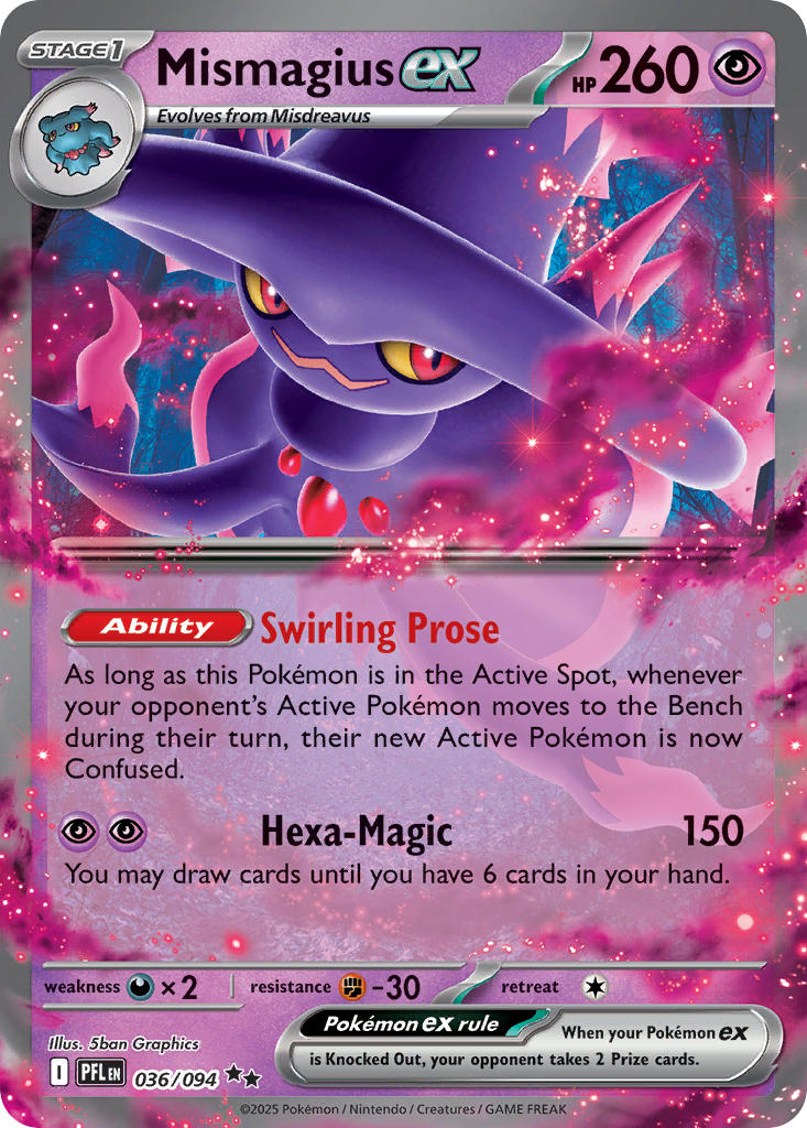 Mismagius ex - Phantasmal Flames Pokemon Trading Card