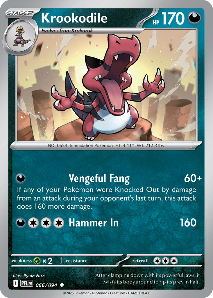 Krookodile - Phantasmal Flames Pokemon Trading Card