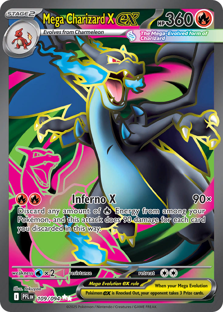 Mega Charizard X ex - Phantasmal Flames Pokemon Trading Card