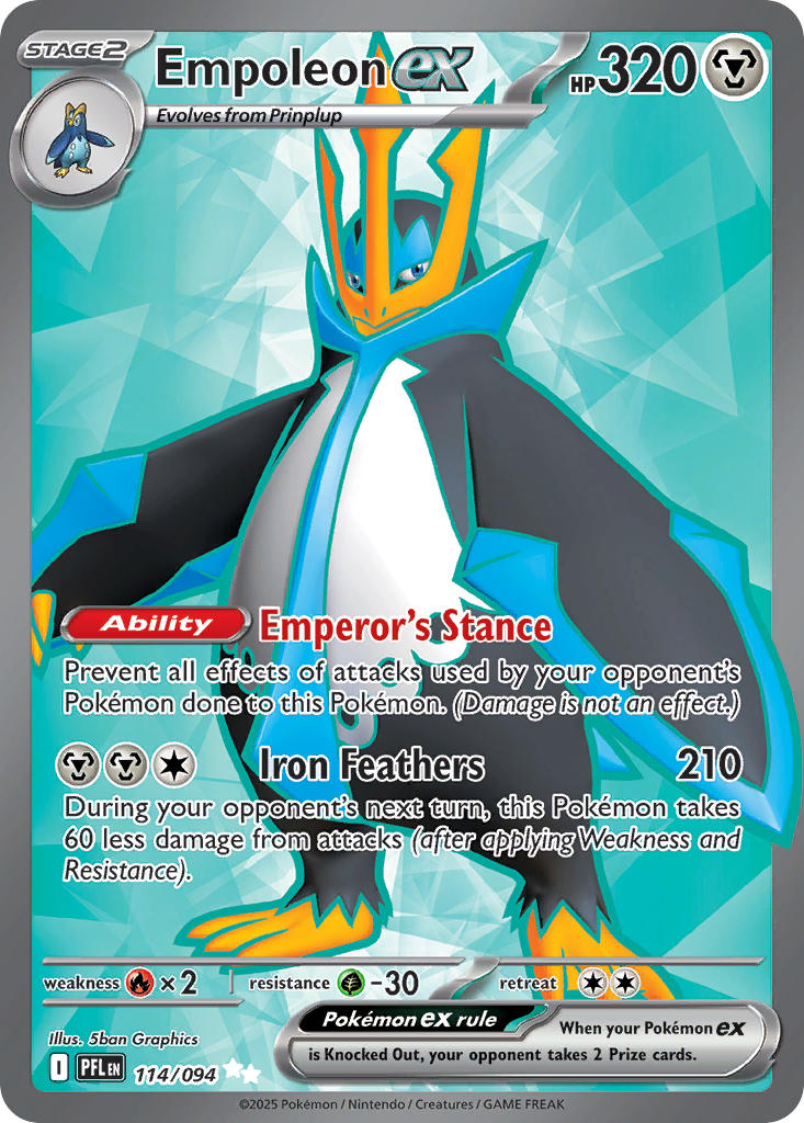 Empoleon ex - Phantasmal Flames Pokemon Trading Card