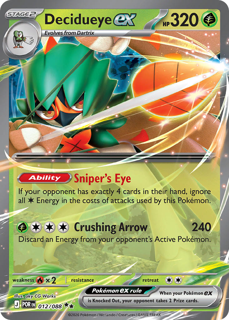 Decidueye ex - Perfect Order Pokemon Trading Card