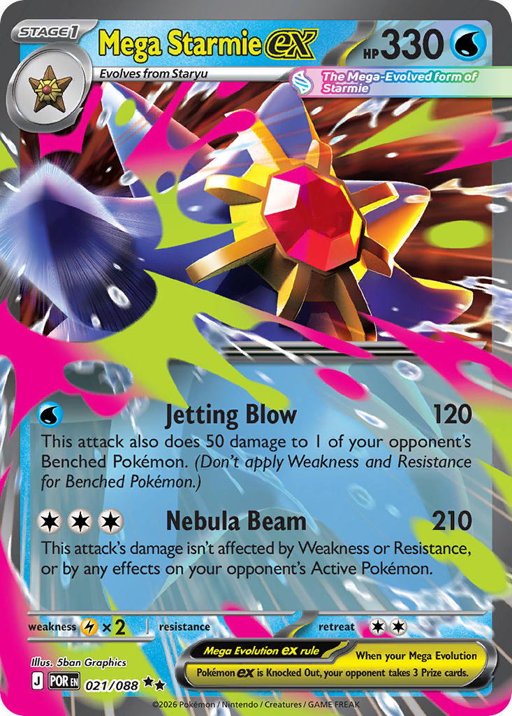 Mega Starmie ex - Perfect Order Pokemon Trading Card
