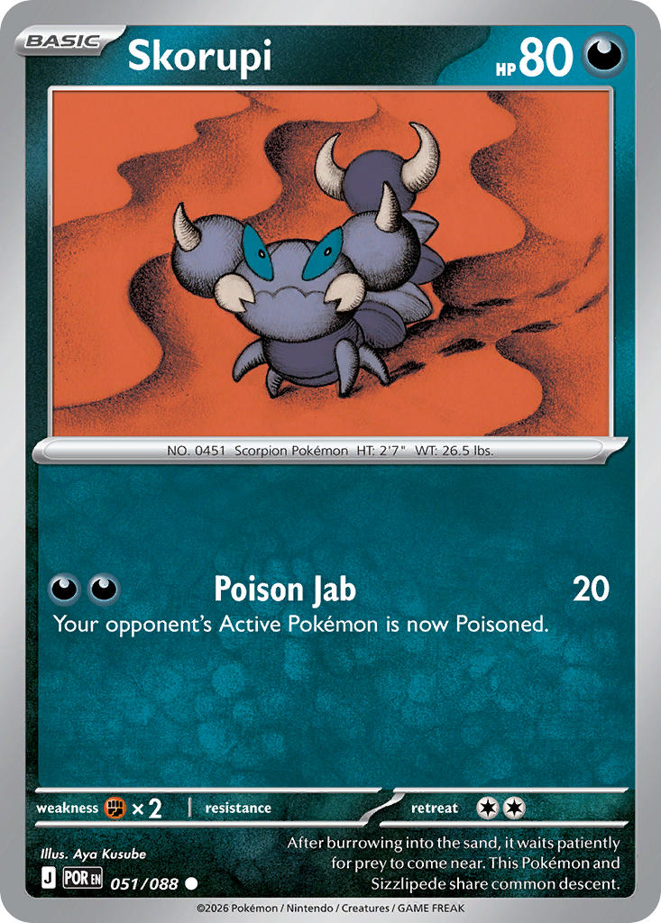 Skorupi – 051/088 Perfect Order Pokemon Trading Card