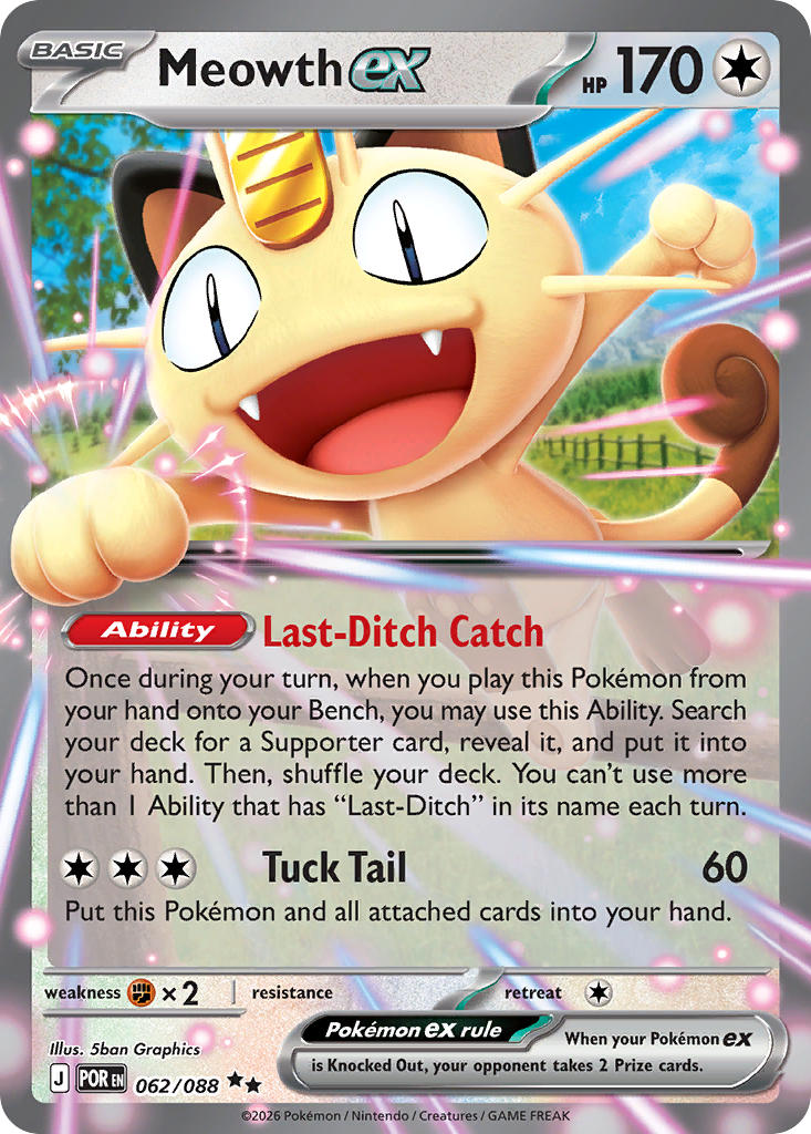 Meowth ex - Perfect Order Pokemon Trading Card