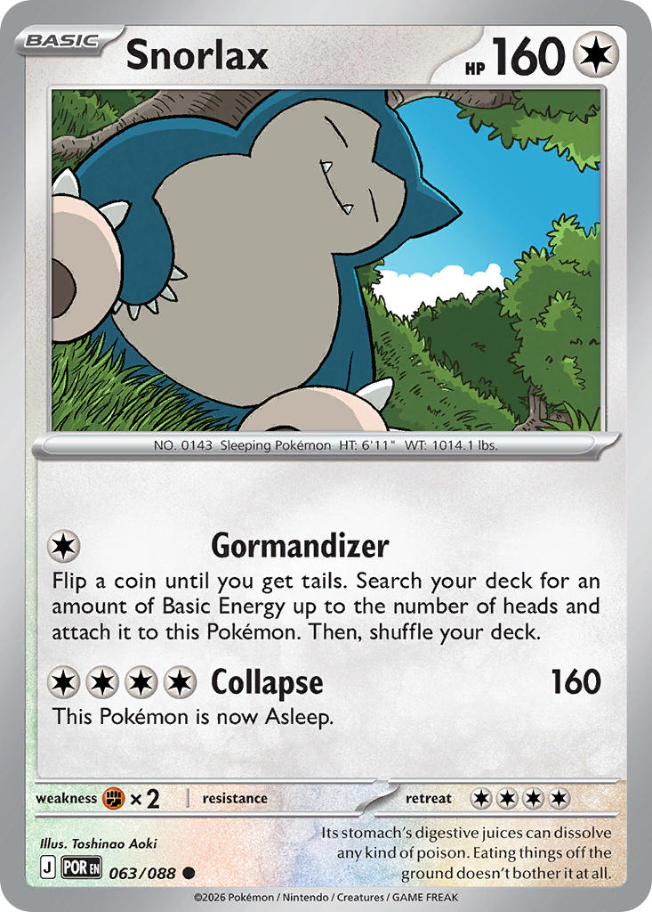 Snorlax Reverse Holo - Perfect Order Pokemon Trading Card
