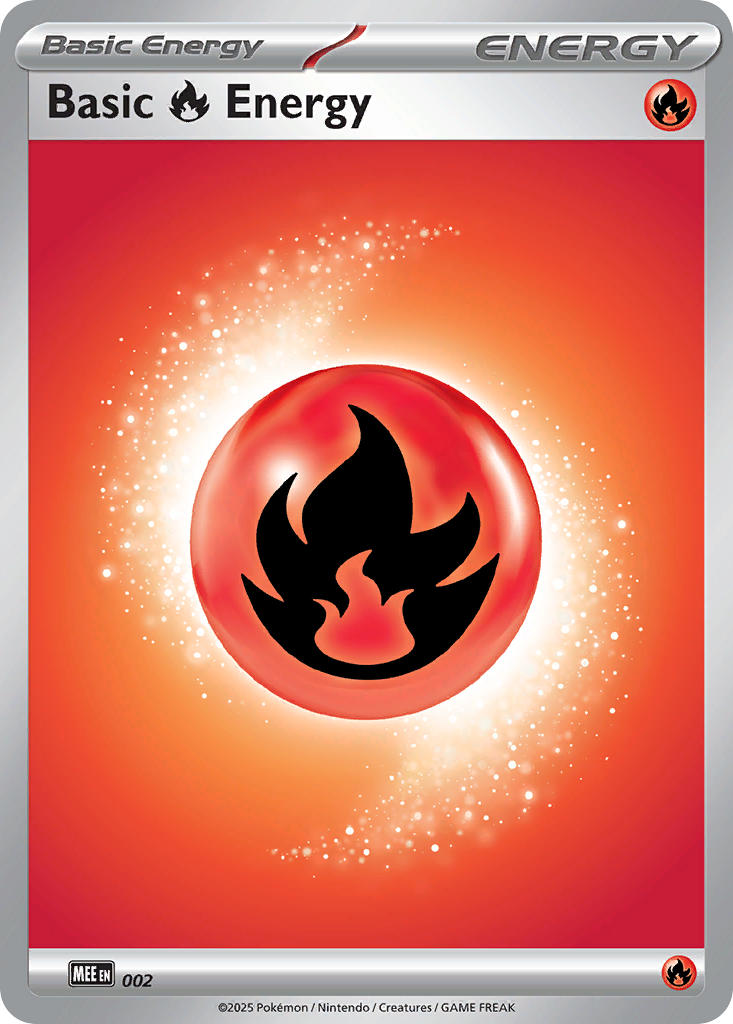 Basic Fire Energy Reverse Holo - Mega Evolution Energy Pokemon Trading Card