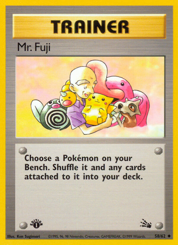 Mr. Fuji - Fossil Pokemon Trading Card