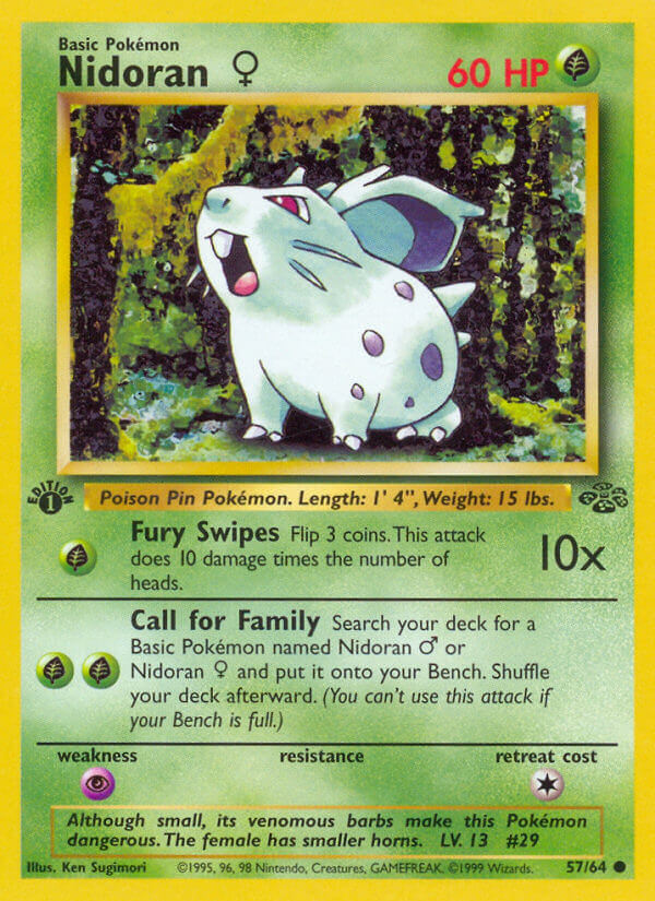 Nidoran Female - Jungle Pokemon Trading Card
