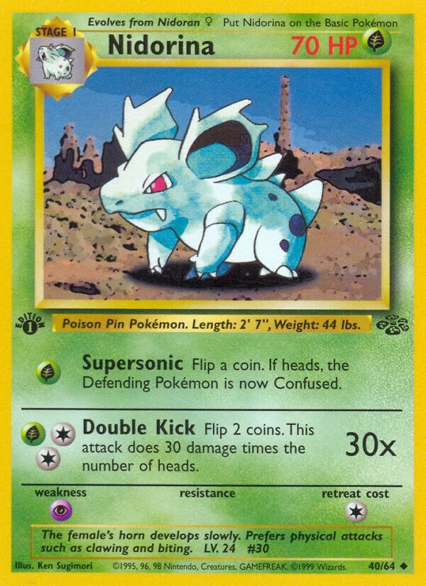 Nidorina - Jungle Pokemon Trading Card