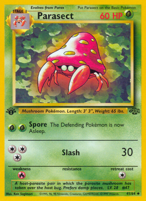 Parasect – 41/64 Jungle Pokemon Trading Card