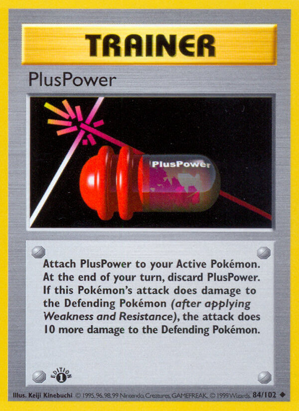 PlusPower – 84/102 Base Set Unlimited Pokemon Trading Card