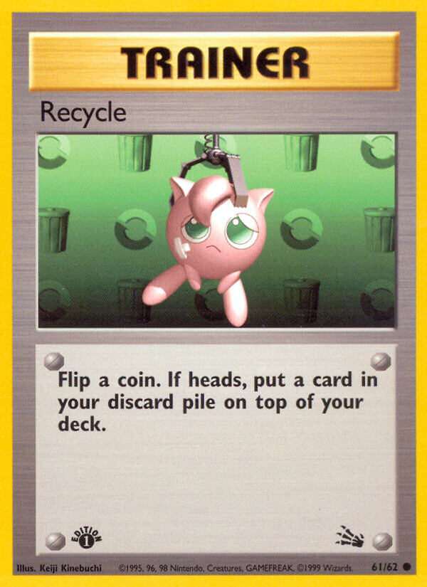 Recycle – 61/62 Fossil Pokemon Trading Card