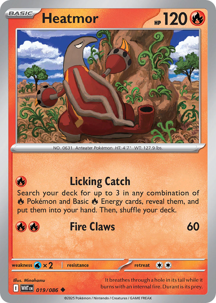 Heatmor – 019/086 White Flare Pokemon Trading Card