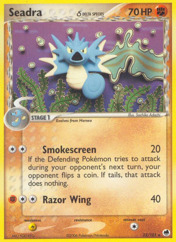 Seadra – 22/101 Dragon Frontiers Pokemon Trading Card