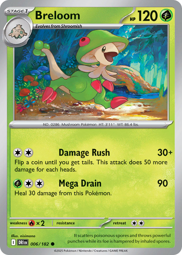 Breloom – 006/182 Destined Rivals Pokemon Trading Card