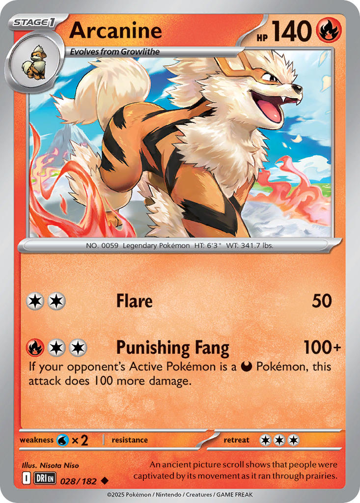 Arcanine - Destined Rivals Pokemon Trading Card