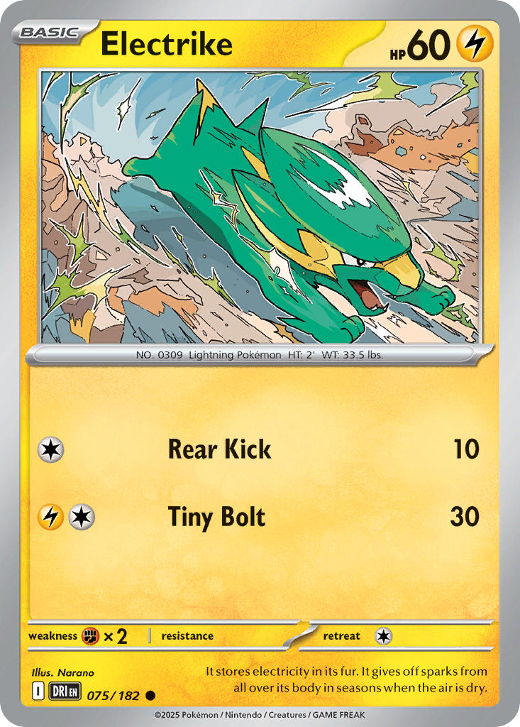 Electrike – 075/182 Destined Rivals Pokemon Trading Card