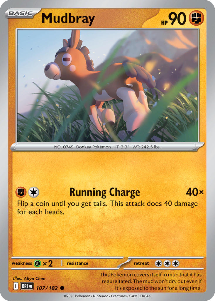 Mudbray – 107/182 Destined Rivals Pokemon Trading Card