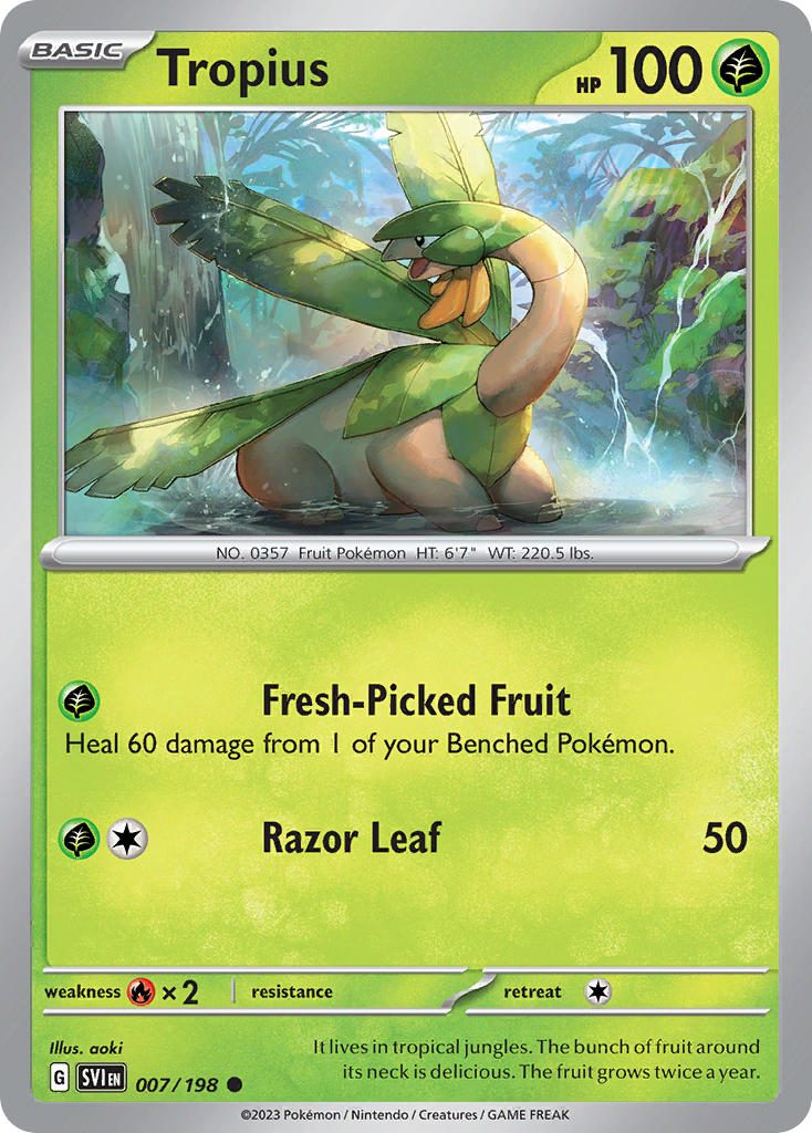 Tropius – 007/198 Scarlet & Violet Pokemon Trading Card