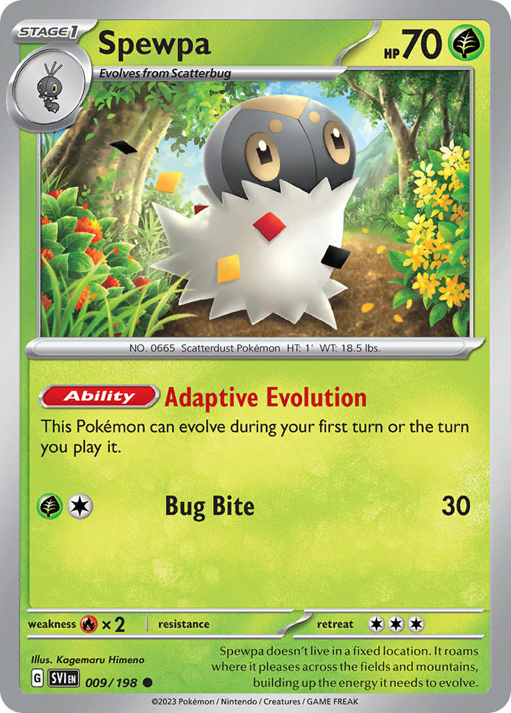 Spewpa – 009/198 Scarlet & Violet Pokemon Trading Card