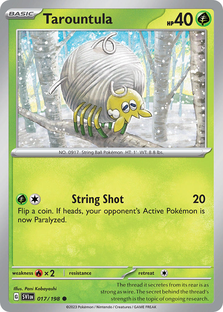 Tarountula Reverse Holo – 017/198 Scarlet & Violet Pokemon Trading Card