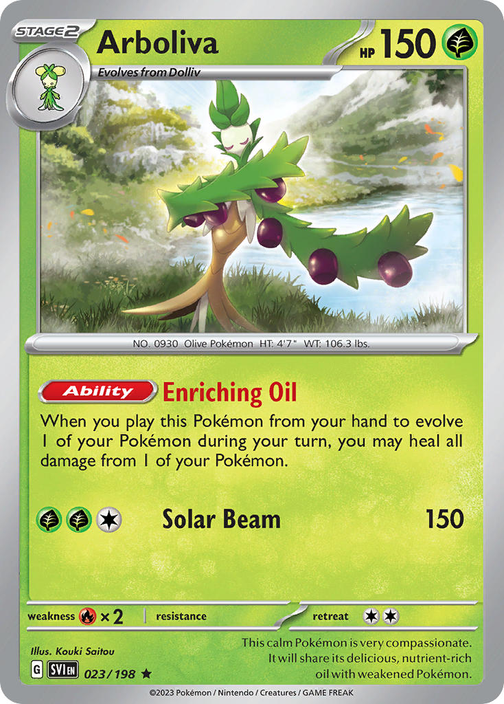 Arboliva – 023/198 Scarlet & Violet Pokemon Trading Card