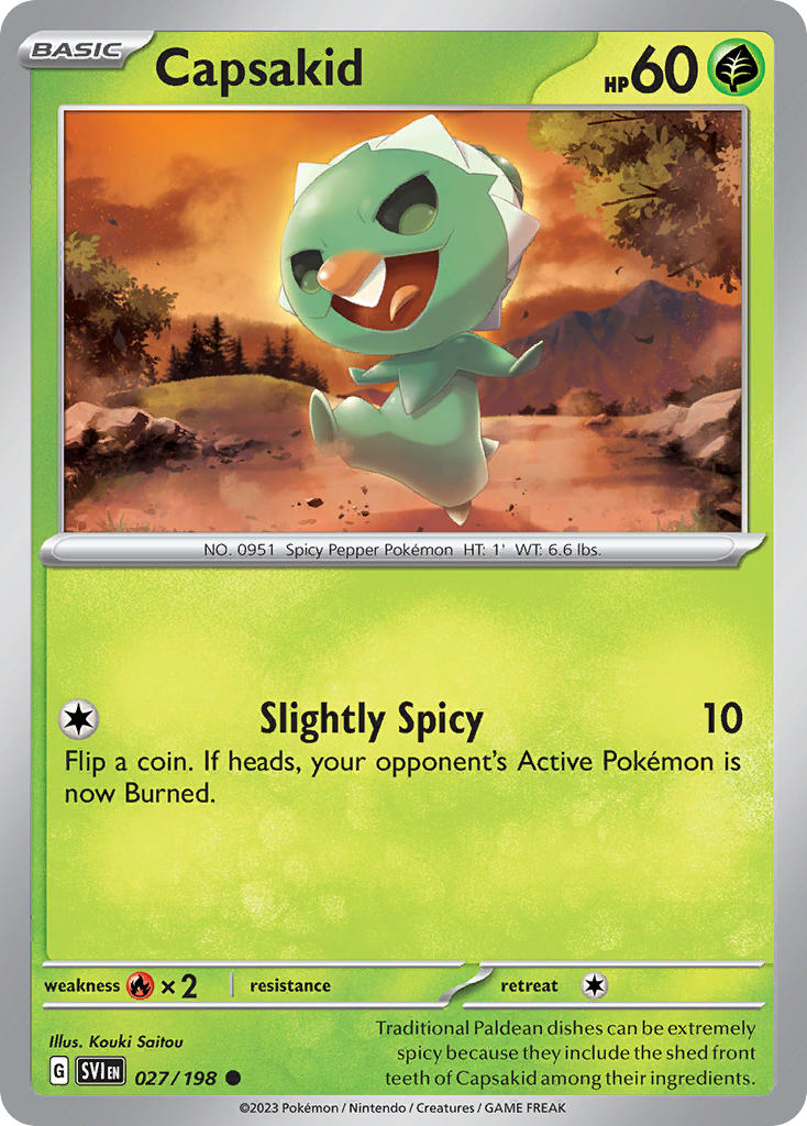 Capsakid – 027/198 Scarlet & Violet Pokemon Trading Card