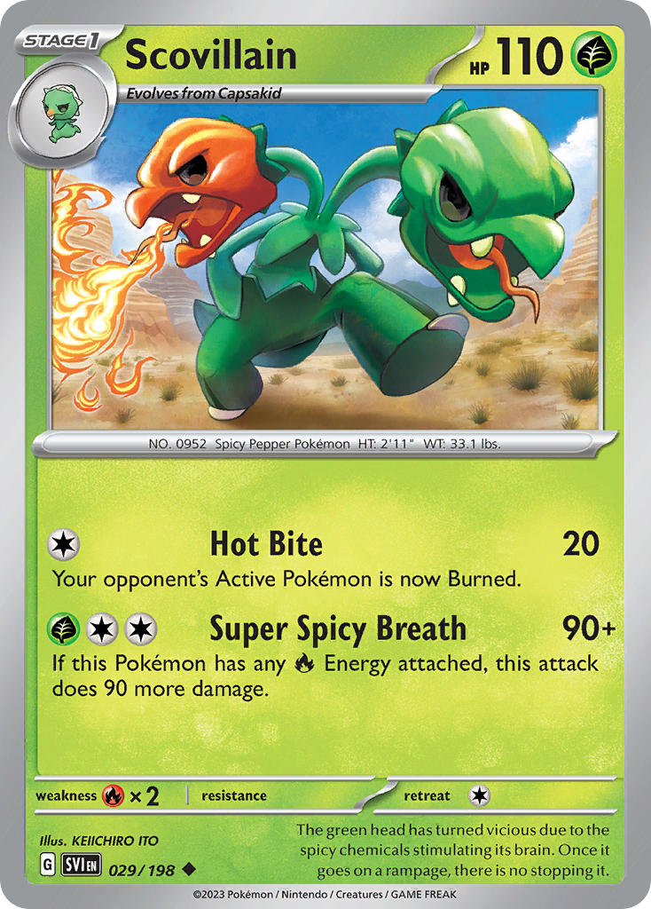Scovillain – 029/198 Scarlet & Violet Pokemon Trading Card