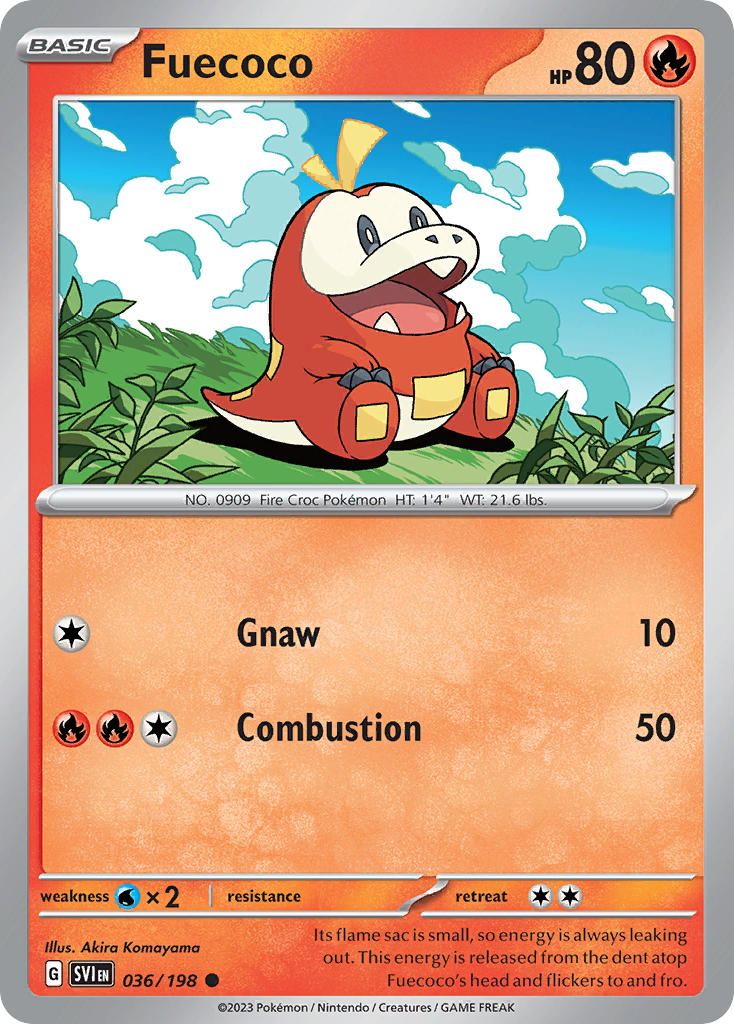 Fuecoco – 036/198 Scarlet & Violet Pokemon Trading Card