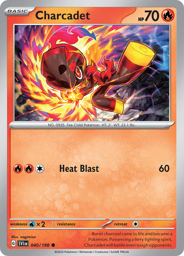 Charcadet – 040/198 Scarlet & Violet Pokemon Trading Card